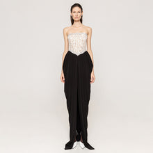 Load image into Gallery viewer, Sexy Women Lace Bead Strapless Dress High Elastic Split Long Dress