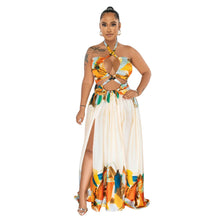 Load image into Gallery viewer, Women Wear Contrast Color Lace up Sleeveless Wrapped Chest Dress