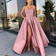 Load image into Gallery viewer, Dress Performance Dress Sexy Tube Top Split Long Cocktail Host Evening Dress