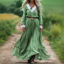 Load image into Gallery viewer, Women Retro Bohemian Long Cotton Linen Dress