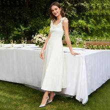 Load image into Gallery viewer, Fall Elegant Elegant Sweet Heavy Industry Three Dimensional Floral Long Patchwork Strap Dress for Women