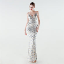 Load image into Gallery viewer, Heavy Industry Sequin Slim Deep Fishtail Evening Dress