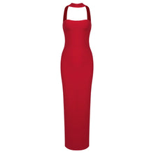 Load image into Gallery viewer, Summer Women Clothing Side Slit Bandage Elastic Long Tube Top Tight Halter Dress