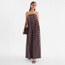 Load image into Gallery viewer, Summer Polka Dot Printed Pleated Craft Sweet Spaghetti Strap Mid Length Dress