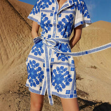Load image into Gallery viewer, Summer Trade Casual Women Clothing Printed Lace up Dress