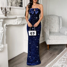 Load image into Gallery viewer, Women Elegant Evening Dress Tube Top Sexy Maxi Dress