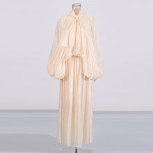 Load image into Gallery viewer, Niche High Grade Maxi Dress Autumn Winter Design Batwing Sleeve Lace up Dress Women
