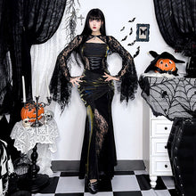 Load image into Gallery viewer, Autumn Elegant Lace Batwing Sleeve Irregular Asymmetric Overhaul Waistcoat Top Women