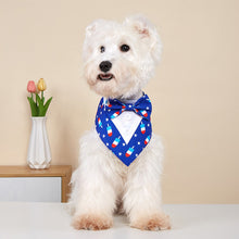 Load image into Gallery viewer, Patriotic Popsicle Dog Tuxedo Bandana Collar – 4th of July Bow Tie Pet Bib Scarf USA