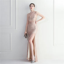 Load image into Gallery viewer, Nightclubs Dinner Ceremony Performance Evening Dress Crisscross
