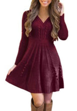Load image into Gallery viewer, Autumn Winter Sweater Women Loose Knitted Sweater Dress