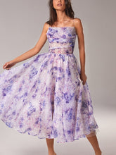 Load image into Gallery viewer, Summer Women Clothing Tube Top Sleeveless Printed Large Swing Dress