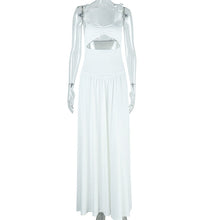 Load image into Gallery viewer, Women Clothing Solid Color Dress off the Shoulder Strap Sleeveless Large Dress