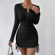 Load image into Gallery viewer, Women Clothing Elegant Dress Autumn Winter Sexy Pure Want to Wrap Hip Show Figure