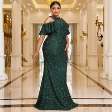 Load image into Gallery viewer, Evening Dress Women Slim Fit Cocktail Simple Graceful Socialite High End Host Cocktail Dinner Party Long Fish Tail Dress