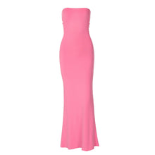 Load image into Gallery viewer, Women Clothing Summer off Neck Tube Top Backless Lace up Sexy Tight Waist Slimming Dress