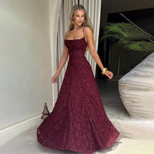 Load image into Gallery viewer, Summer Women Clothing Sexy Strap Chiffon Elegant Backless Evening Dress