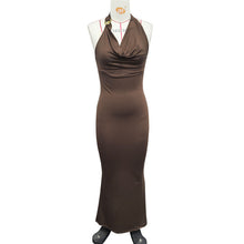 Load image into Gallery viewer, V neck Elegant Halter Dress Women Summer High Grade Sexy Sheath Dress