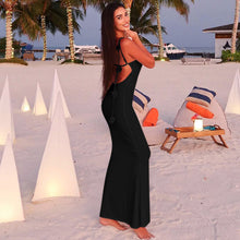 Load image into Gallery viewer, Summer Women Sexy Backless Floral Decoration Formal Dress Sling Dress
