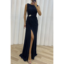 Load image into Gallery viewer, Pleated Split Casual Dress Sleeveless Dress Evening Dress Women