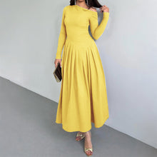 Load image into Gallery viewer, Elegant High Waist Long Sleeves Long Dress Women Clothing Autumn Winter