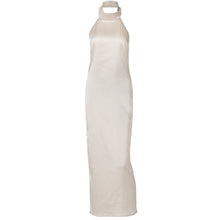 Load image into Gallery viewer, Summer Solid Color Sleeveless Halter Sexy Backless Satin Dress