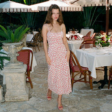 Load image into Gallery viewer, Polka Dot Printed Floral Strap Dress Women Summer French Sexy Backless Dress