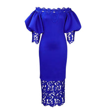 Load image into Gallery viewer, Women Clothes Elegant Lace Stitching Off Neck Dress