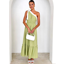 Load image into Gallery viewer, Summer Casual Lace up Solid Color Dress