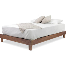 Load image into Gallery viewer, Full size Solid Wood Heavy Duty Platform Bed Frame in Oak Finish - Made In USA