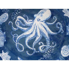 Load image into Gallery viewer, 5-Piece Starfish Sea Shells Octopus Beach Dinner Bowl Set in Blue and White