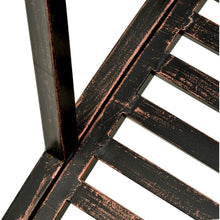 Load image into Gallery viewer, Outdoor 4-ft Heavy Duty Metal Garden Bridge in Black Bronze Finish