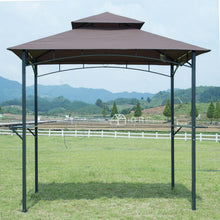 Load image into Gallery viewer, 8-Ft x 5-Ft Steel Frame Outdoor Grill Gazebo with Vent Top Canopy