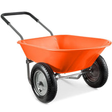 Load image into Gallery viewer, Heavy Duty 2-Wheel Multipurpose Rust Proof Wheelbarrow - Orange
