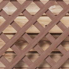 Load image into Gallery viewer, Outdoor Brown Wooden Raised Garden Bed Planter Box with Lattice Trellis