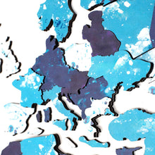 Load image into Gallery viewer, 3D Wooden World Map Ocean