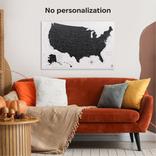 Load image into Gallery viewer, Wooden Canvas USA Map - Onyx