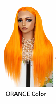 Chestnut Brown Virgin Human Hair 24' Lace Wig Straight Lace Front