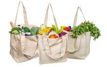 Load image into Gallery viewer, Canvas Grocery Tote Bags