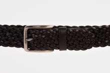 Load image into Gallery viewer, The Mclean Woven Black Leather Belt