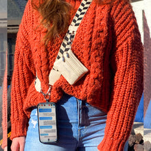Load image into Gallery viewer, Clip &amp; Go Strap w/Zippered Pouch Chevron