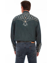Load image into Gallery viewer, Scully Diamondback Scroll - Embroidered Men's Western Shirt