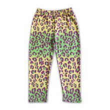 Load image into Gallery viewer, Colorful leopard print baby girls Mardi gras leggings
