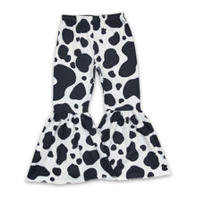 Load image into Gallery viewer, White cotton icing ruffle top cow pants girls outfits