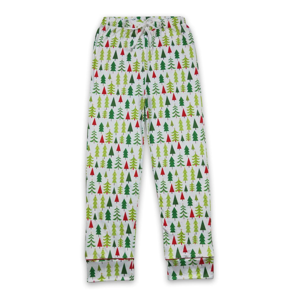 Christmas tree family clothes adult women pants