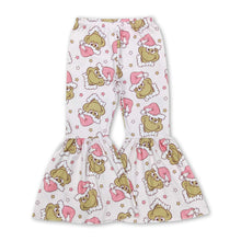 Load image into Gallery viewer, Pink green face girls Christmas bell bottom pants