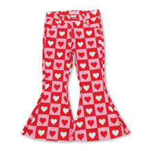 Load image into Gallery viewer, Plaid heart denim pants girls valentine's day jeans