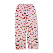 Load image into Gallery viewer, Pink dog Christmas hat adult women sleepwear bottom