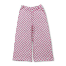 Load image into Gallery viewer, Pink plaid cute kids girls pants