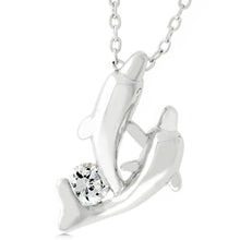 Load image into Gallery viewer, Dual Dolphin Pendant